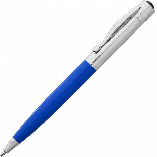 Ручка шариковая Promise, синяя с логотипом в Ставрополе заказать по выгодной цене в кибермаркете AvroraStore