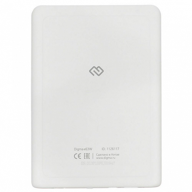Электронная книга Digma E63W, белая с логотипом в Ставрополе заказать по выгодной цене в кибермаркете AvroraStore