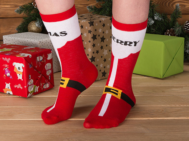 Набор носков с рождественской символикой, 2 пары с логотипом в Ставрополе заказать по выгодной цене в кибермаркете AvroraStore
