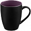 Кружка Bright Tulip, матовая, черная с фиолетовым с логотипом в Ставрополе заказать по выгодной цене в кибермаркете AvroraStore