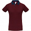 Рубашка поло мужская DNM Forward бордовый/синий джинс с логотипом в Ставрополе заказать по выгодной цене в кибермаркете AvroraStore