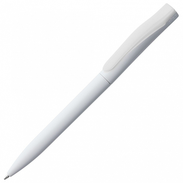 Ручка шариковая Pin, белая с логотипом в Ставрополе заказать по выгодной цене в кибермаркете AvroraStore