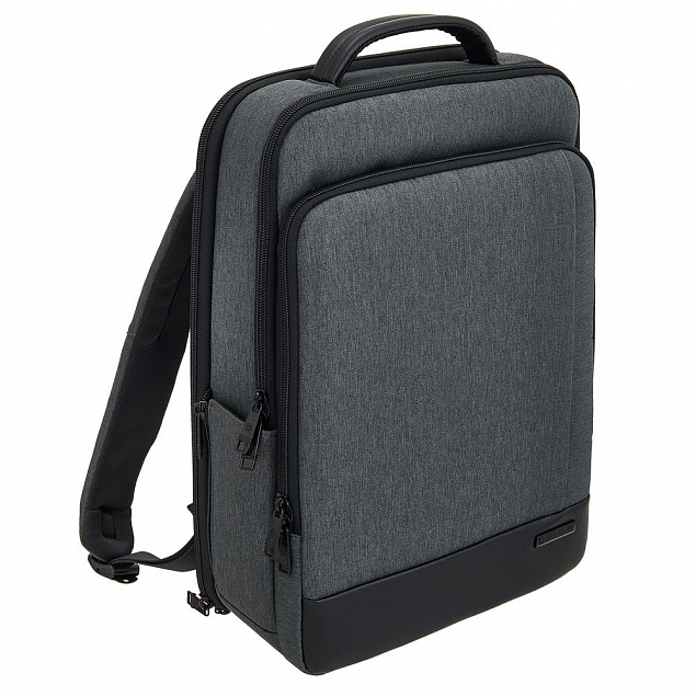 Рюкзак для ноутбука Santiago Slim, серый с логотипом в Ставрополе заказать по выгодной цене в кибермаркете AvroraStore