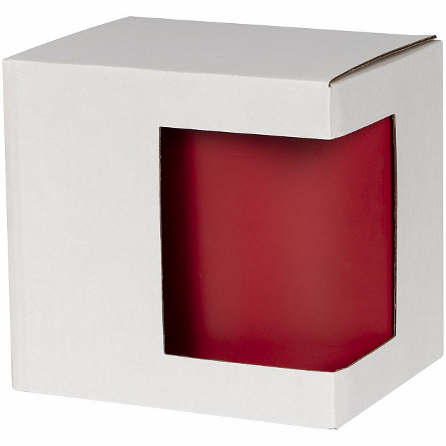 Коробка для кружки с окном Cupcase, белая с логотипом в Ставрополе заказать по выгодной цене в кибермаркете AvroraStore
