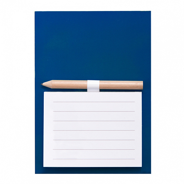 Блокнот с магнитом YAKARI, 40 листов, карандаш в комплекте, синий, картон с логотипом в Ставрополе заказать по выгодной цене в кибермаркете AvroraStore