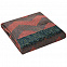 Плед Zig Zag, красный с коричневым с логотипом в Ставрополе заказать по выгодной цене в кибермаркете AvroraStore