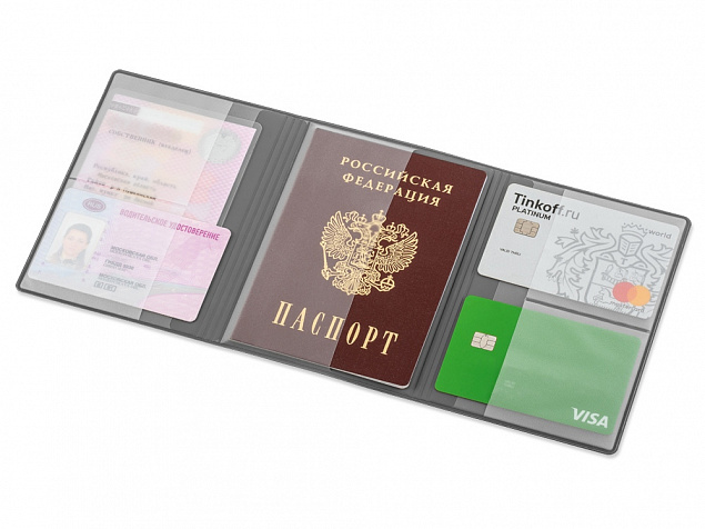 Обложка на магнитах для автодокументов и паспорта «Favor» с логотипом в Ставрополе заказать по выгодной цене в кибермаркете AvroraStore