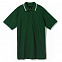 Рубашка поло мужская с контрастной отделкой PRACTICE 270, зеленый/белый с логотипом в Ставрополе заказать по выгодной цене в кибермаркете AvroraStore