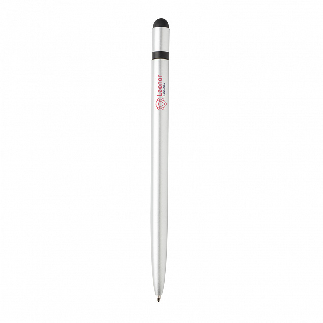Металлическая ручка-стилус Slim, серебряный с логотипом в Ставрополе заказать по выгодной цене в кибермаркете AvroraStore