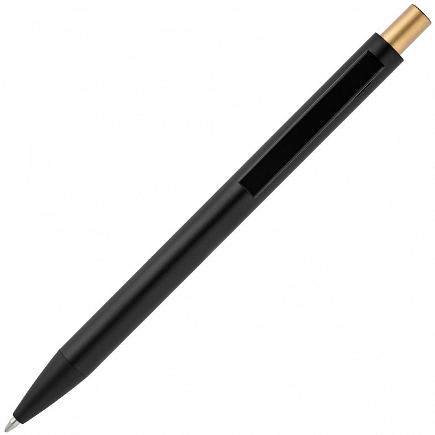 Ручка шариковая Chromatic, черная с золотистым с логотипом в Ставрополе заказать по выгодной цене в кибермаркете AvroraStore