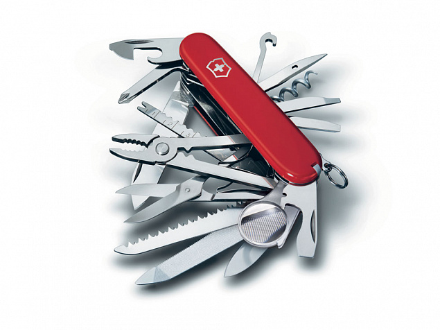 Нож перочинный «Swiss Champ», 91 мм, 33 функции с логотипом в Ставрополе заказать по выгодной цене в кибермаркете AvroraStore