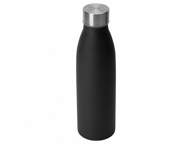 Стальная бутылка Rely, 800 мл, черный матовый с логотипом в Ставрополе заказать по выгодной цене в кибермаркете AvroraStore