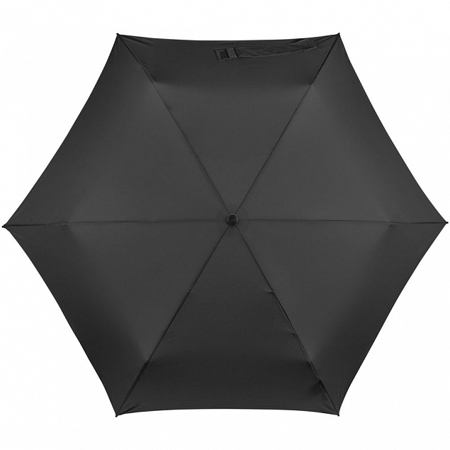 Зонт складной TS220 с безопасным механизмом, черный с логотипом в Ставрополе заказать по выгодной цене в кибермаркете AvroraStore