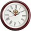 Часы настенные Flat Circle, бордовые с логотипом в Ставрополе заказать по выгодной цене в кибермаркете AvroraStore