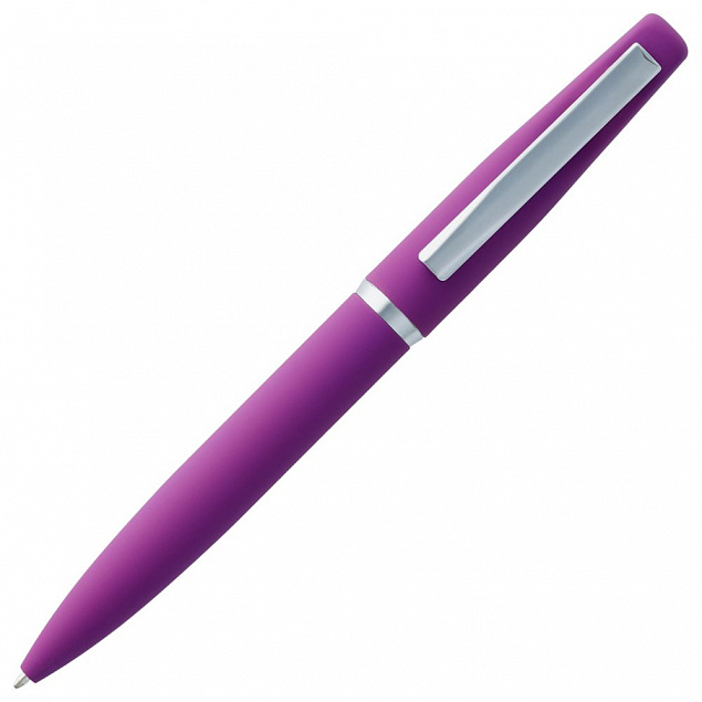 Ручка шариковая Bolt Soft Touch, фиолетовая с логотипом в Ставрополе заказать по выгодной цене в кибермаркете AvroraStore
