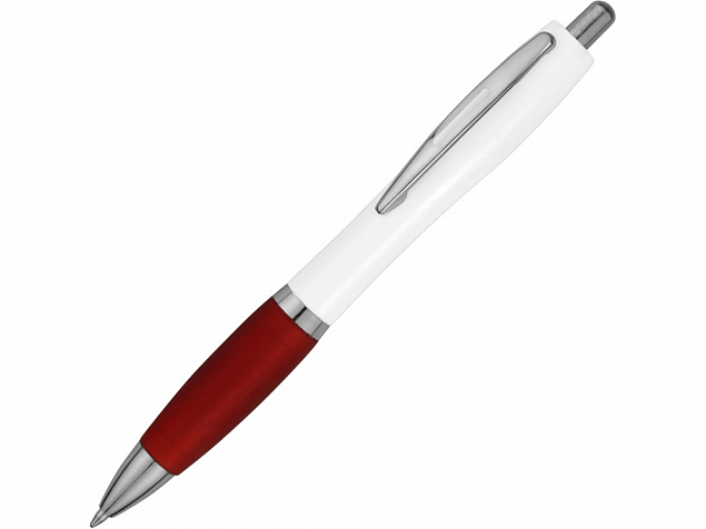 Ручка шариковая Nash, белый/красный, черные чернила с логотипом в Ставрополе заказать по выгодной цене в кибермаркете AvroraStore