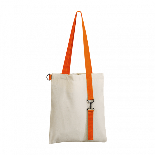 Шоппер Superbag с ремувкой 4sb (неокрашенный с оранжевым) с логотипом в Ставрополе заказать по выгодной цене в кибермаркете AvroraStore