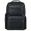 Рюкзак для ноутбука Santiago с кожаной отделкой, черный с логотипом в Ставрополе заказать по выгодной цене в кибермаркете AvroraStore