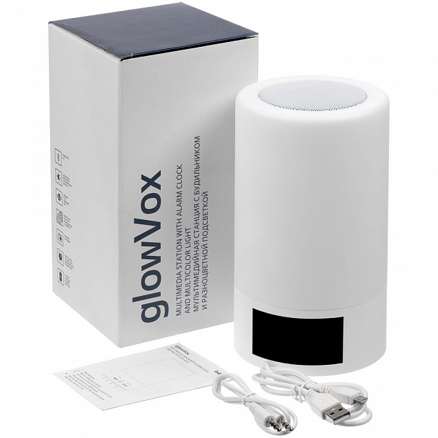 Мультимедийная станция glowVox, белая с логотипом в Ставрополе заказать по выгодной цене в кибермаркете AvroraStore