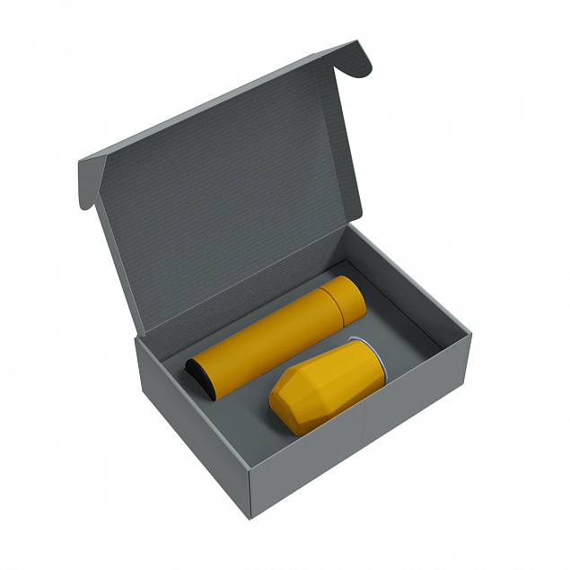 Набор Hot Box E софт-тач EDGE CO12s grey (желтый) с логотипом в Ставрополе заказать по выгодной цене в кибермаркете AvroraStore