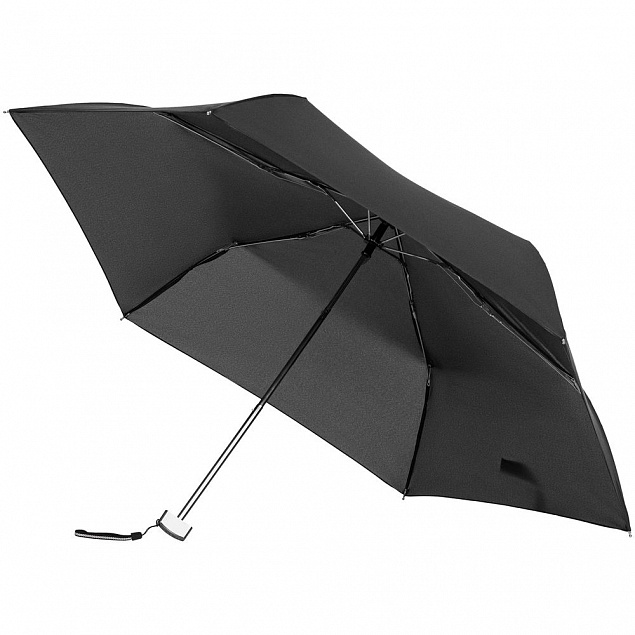 Зонт складной Rain Pro Mini Flat, черный с логотипом в Ставрополе заказать по выгодной цене в кибермаркете AvroraStore