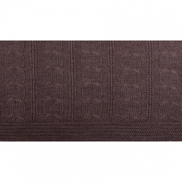 Плед VELVILJE MAXI, коричневый, шерсть 30%, акрил 70%, 180*200 см с логотипом в Ставрополе заказать по выгодной цене в кибермаркете AvroraStore