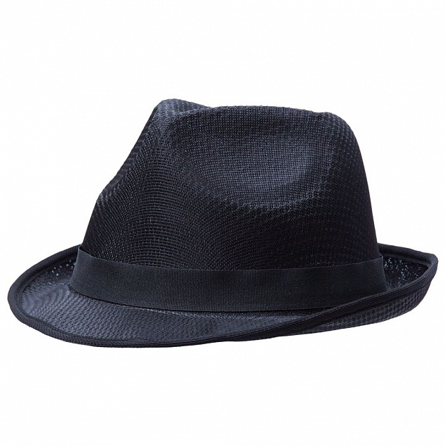 Шляпа Gentleman, черная с черной лентой с логотипом в Ставрополе заказать по выгодной цене в кибермаркете AvroraStore