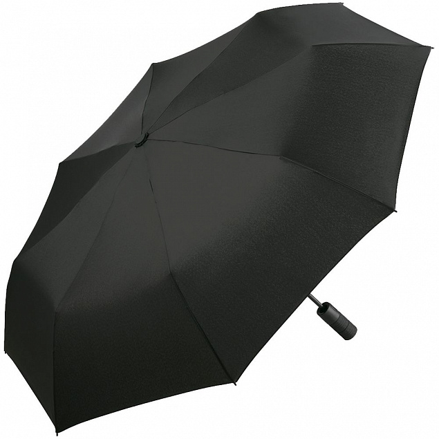 Зонт складной Profile, черный с логотипом в Ставрополе заказать по выгодной цене в кибермаркете AvroraStore