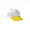 Бейсболка PROMOTION, белая - лимонно-желтая с логотипом в Ставрополе заказать по выгодной цене в кибермаркете AvroraStore