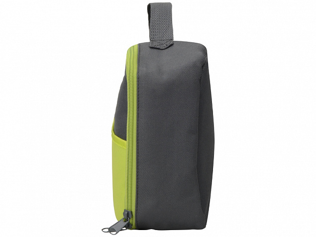 Изотермическая сумка-холодильник Breeze для ланч-бокса, серый/зел яблоко с логотипом в Ставрополе заказать по выгодной цене в кибермаркете AvroraStore