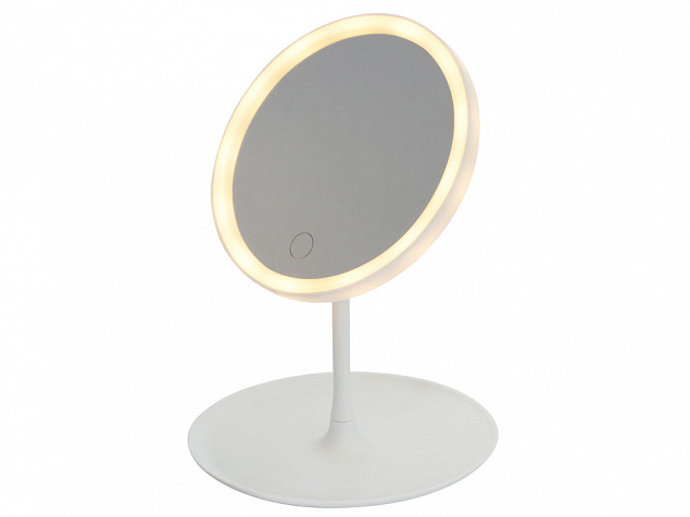 Косметическое зеркало с LED-подсветкой «Beautific» с логотипом в Ставрополе заказать по выгодной цене в кибермаркете AvroraStore