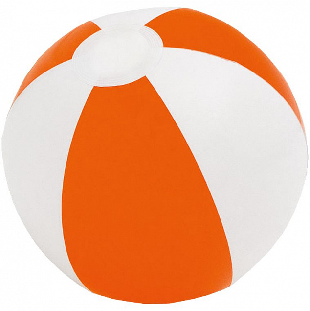 Надувной пляжный мяч Cruise, оранжевый с белым с логотипом в Ставрополе заказать по выгодной цене в кибермаркете AvroraStore