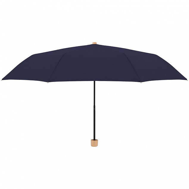 Зонт складной Nature Mini, синий с логотипом в Ставрополе заказать по выгодной цене в кибермаркете AvroraStore