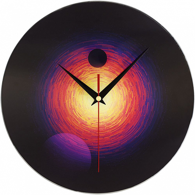 Часы настенные стеклянные «Свет далекой звезды» с логотипом в Ставрополе заказать по выгодной цене в кибермаркете AvroraStore