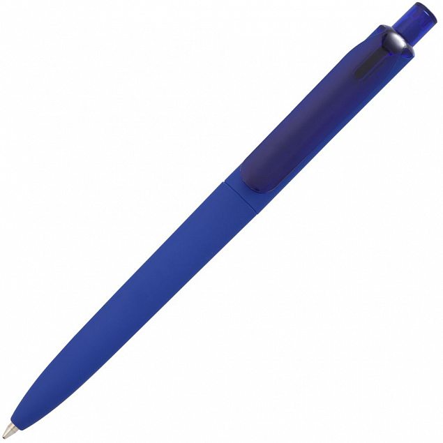 Ручка шариковая Prodir DS8 PRR-Т Soft Touch, синяя с логотипом в Ставрополе заказать по выгодной цене в кибермаркете AvroraStore