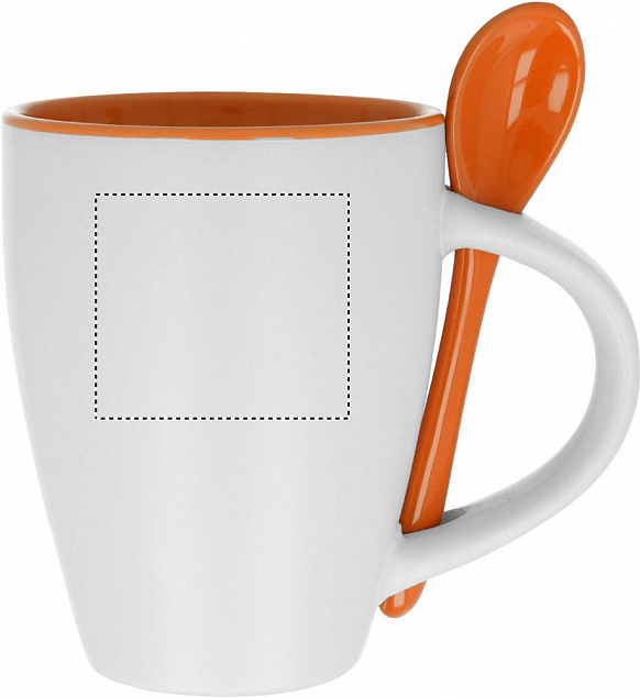 Чашка с ложкой с логотипом в Ставрополе заказать по выгодной цене в кибермаркете AvroraStore