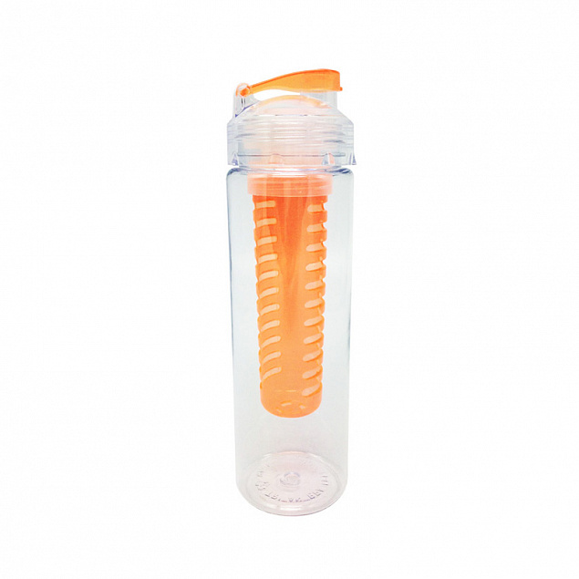Спортивная бутылка "Fruits"с емкостью для фруктов, 0,7 л, оранжевая с логотипом в Ставрополе заказать по выгодной цене в кибермаркете AvroraStore