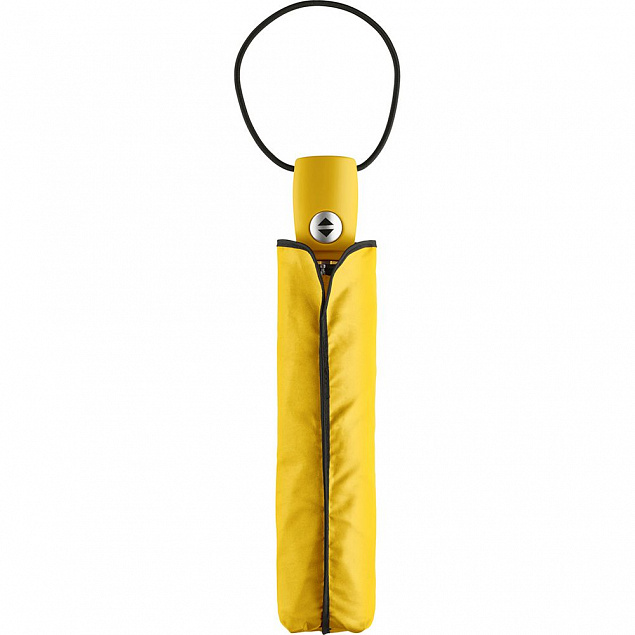 Зонт складной AOC, желтый с логотипом в Ставрополе заказать по выгодной цене в кибермаркете AvroraStore