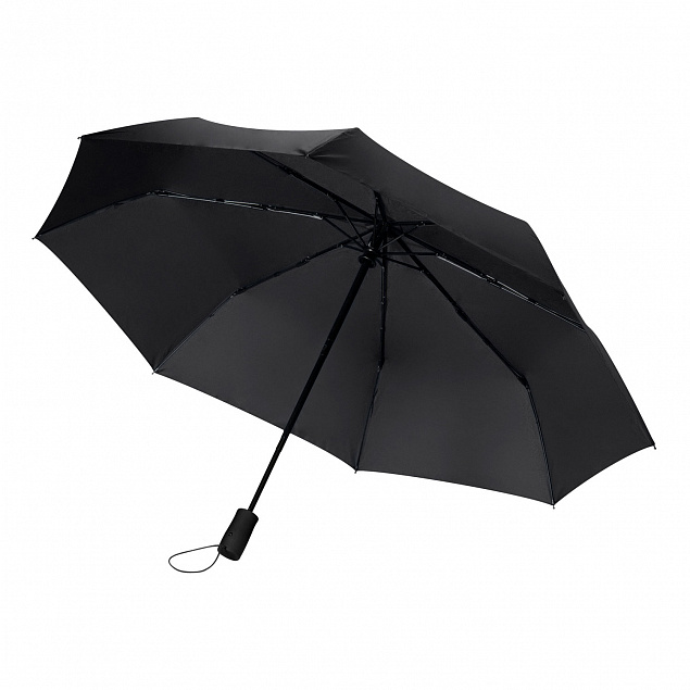 Зонт складной Nord, черный с логотипом в Ставрополе заказать по выгодной цене в кибермаркете AvroraStore