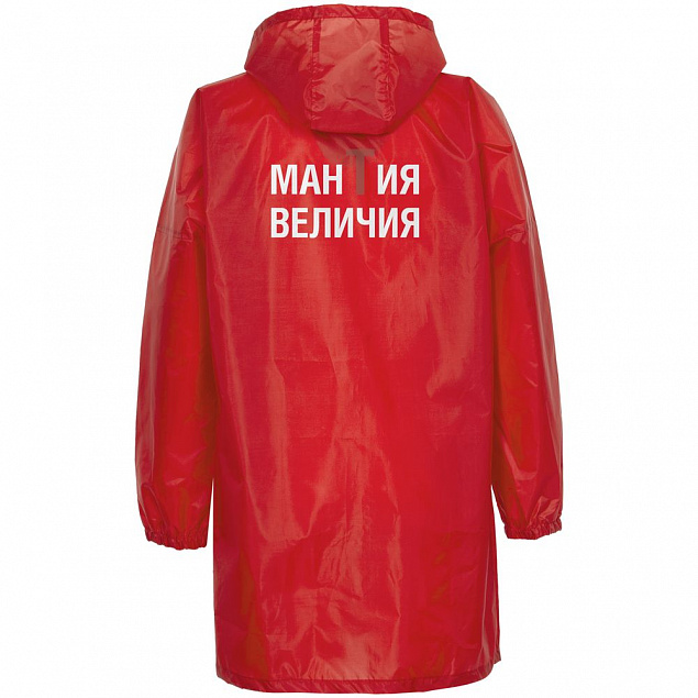 Дождевик «Мантия величия», красный с логотипом в Ставрополе заказать по выгодной цене в кибермаркете AvroraStore