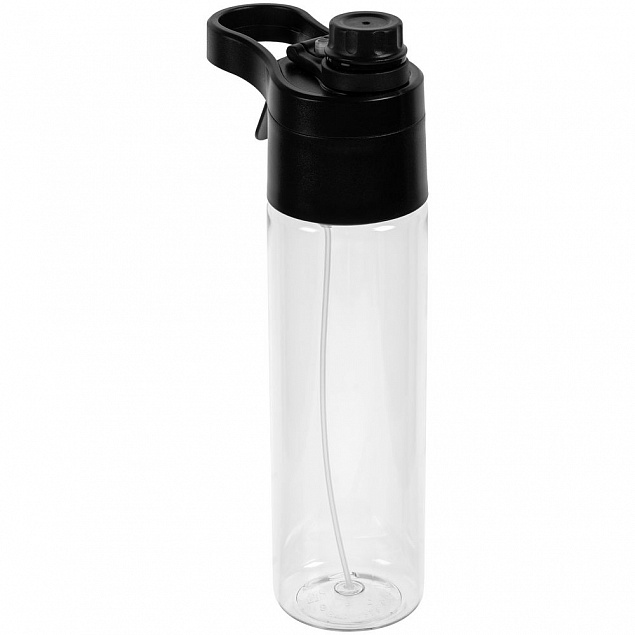 Бутылка для воды с пульверизатором Vaske Flaske, черная с логотипом в Ставрополе заказать по выгодной цене в кибермаркете AvroraStore