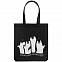 Холщовая сумка «Улыбаемся и машем», черная с логотипом в Ставрополе заказать по выгодной цене в кибермаркете AvroraStore