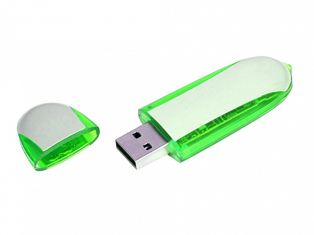 USB 2.0- флешка промо на 16 Гб овальной формы с логотипом в Ставрополе заказать по выгодной цене в кибермаркете AvroraStore