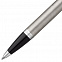 Ручка шариковая Parker IM Essential Stainless Steel CT, серебристая с черным с логотипом в Ставрополе заказать по выгодной цене в кибермаркете AvroraStore