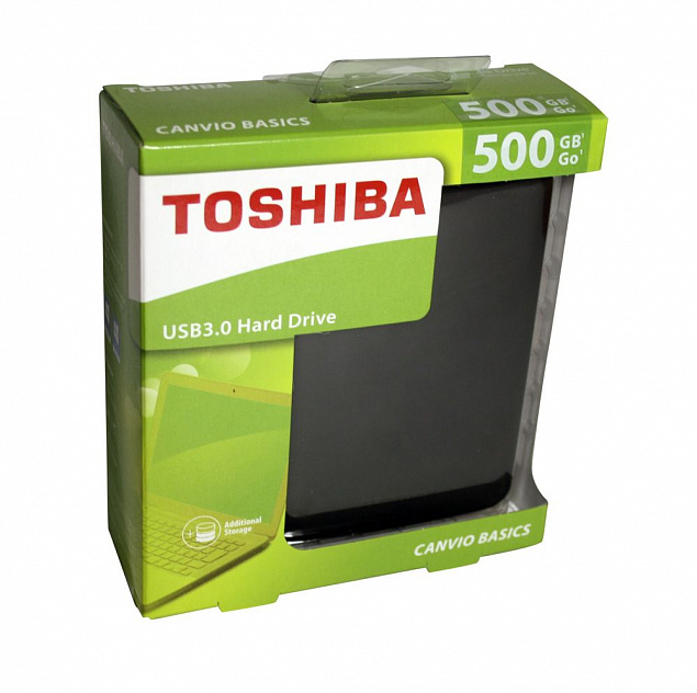 Внешний диск Toshiba Canvio, USB 3.0, 500 Гб, черный с логотипом в Ставрополе заказать по выгодной цене в кибермаркете AvroraStore