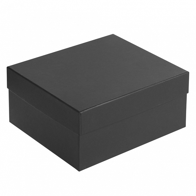 Коробка Satin, большая, черная с логотипом в Ставрополе заказать по выгодной цене в кибермаркете AvroraStore