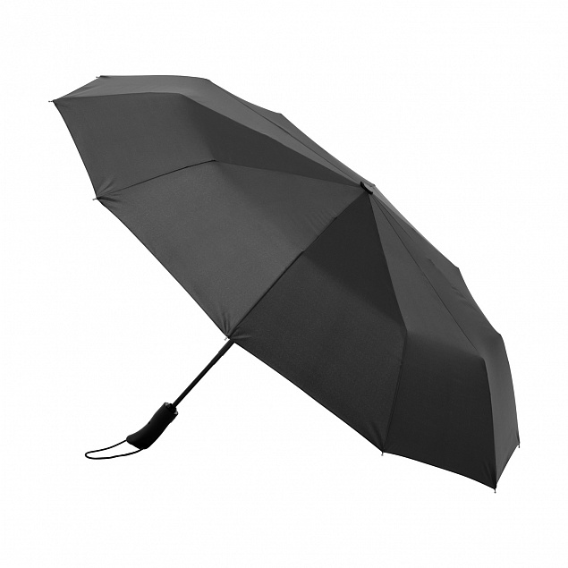 Зонт складной Levante, черный с логотипом в Ставрополе заказать по выгодной цене в кибермаркете AvroraStore