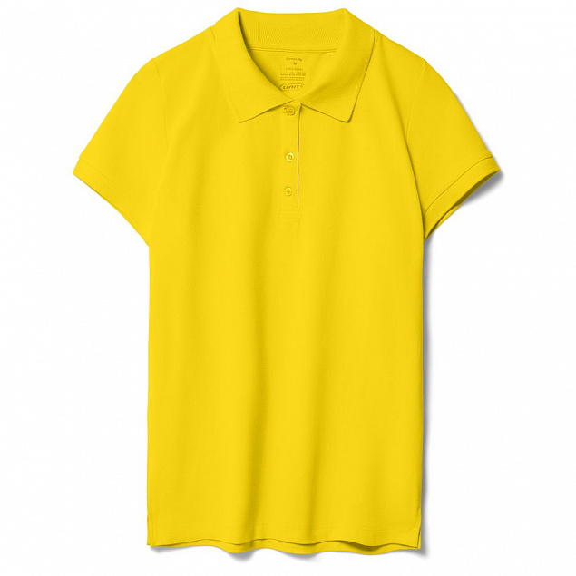 Рубашка поло женская Virma Lady, желтая с логотипом в Ставрополе заказать по выгодной цене в кибермаркете AvroraStore