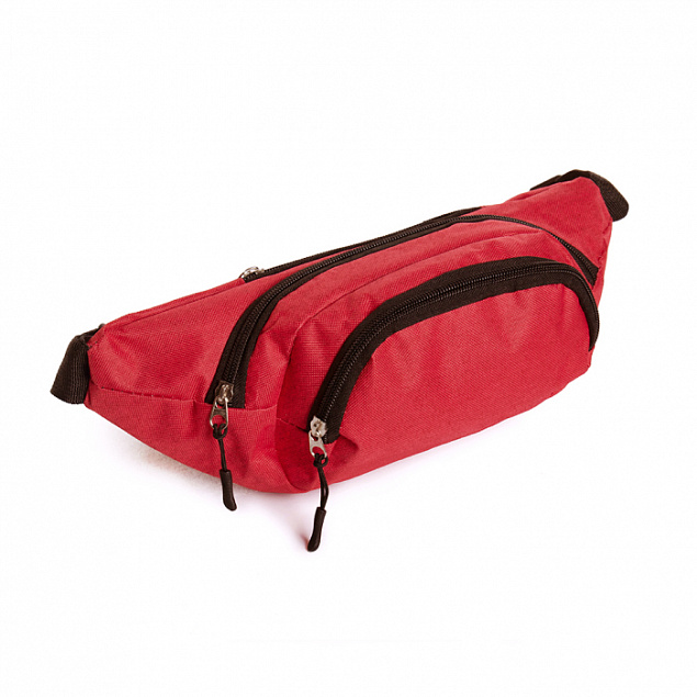 Рюкзаки и сумки Сумка поясная STAN таффета 168D, 125 Красный меланж с логотипом в Ставрополе заказать по выгодной цене в кибермаркете AvroraStore