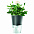 Горшок для растений с функцией самополива Flowerpot, фарфоровый, серый с логотипом в Ставрополе заказать по выгодной цене в кибермаркете AvroraStore